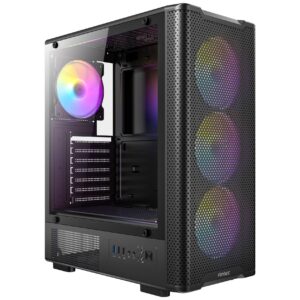 Antec VX310 ARGB Noir – Boîtier Gaming Mid-Tower avec 4 Ventilateurs ARGB